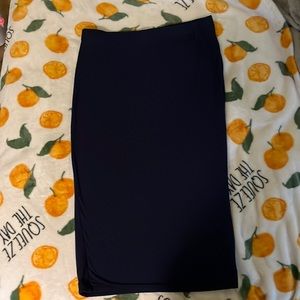 Shein Womens XL Navy Midi Pencil Skirt